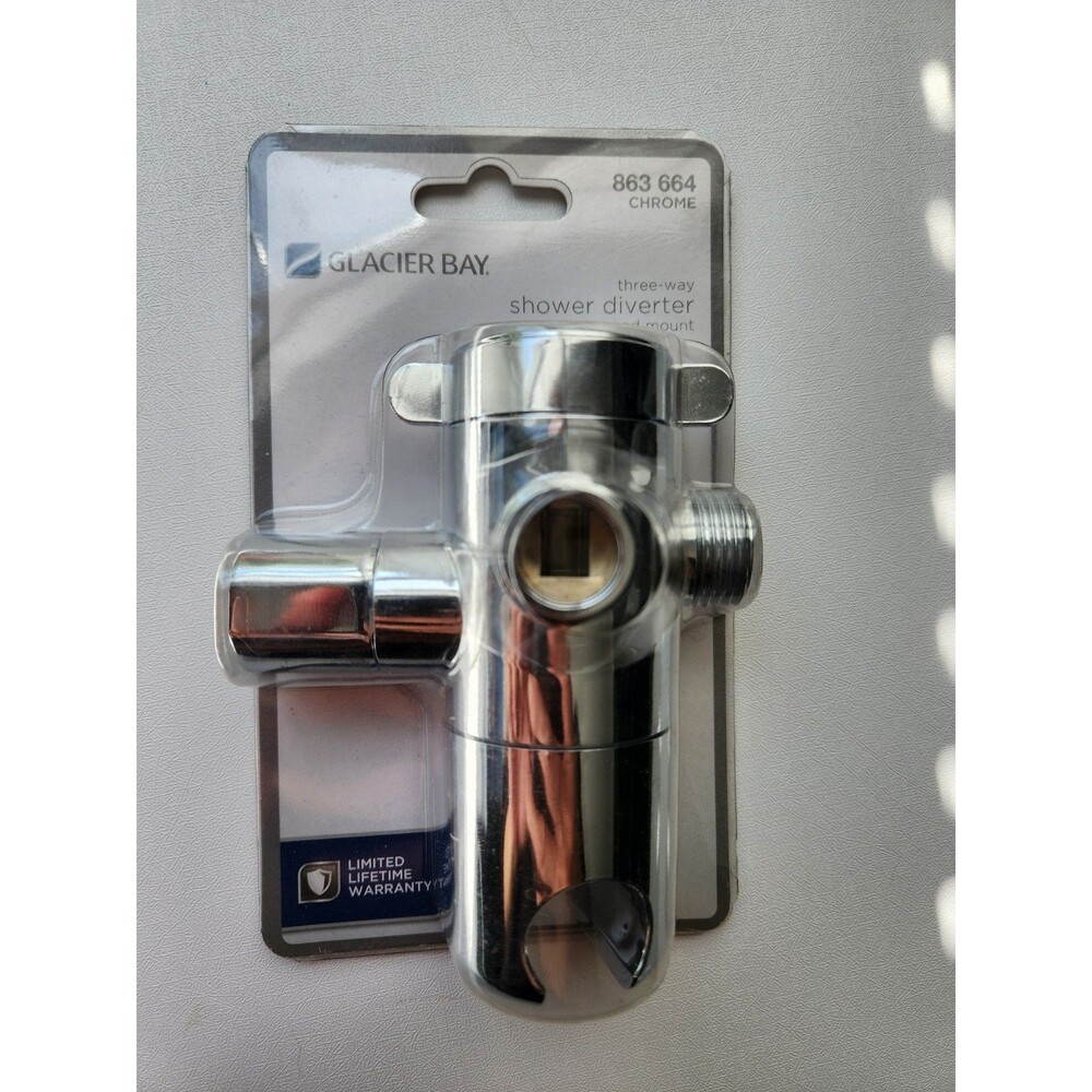 Glacier Bay  Three-way shower diverter and mount model # 863-664 Polish Chrome